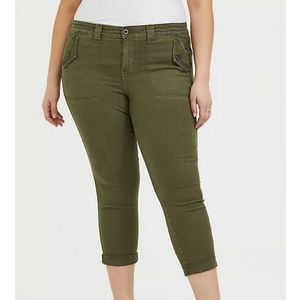Olive Green Torrid Military Crop